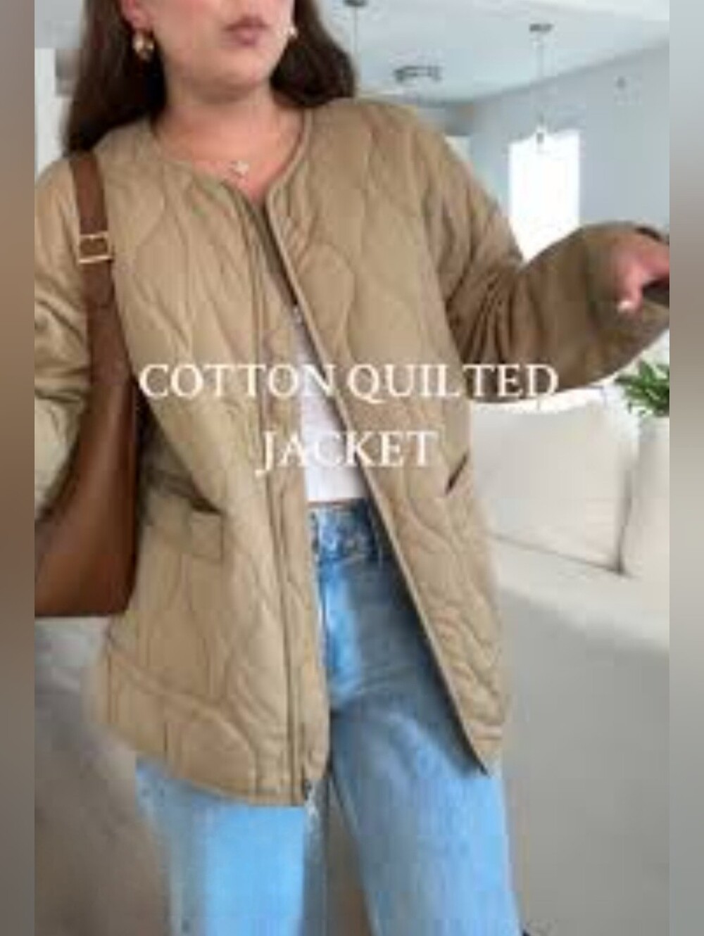 NWOT Quilted Sage Army Green Jacket
